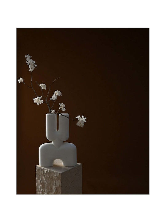 101 Copenhagen Decorative Vase Cobra Double White 34x10x47cm