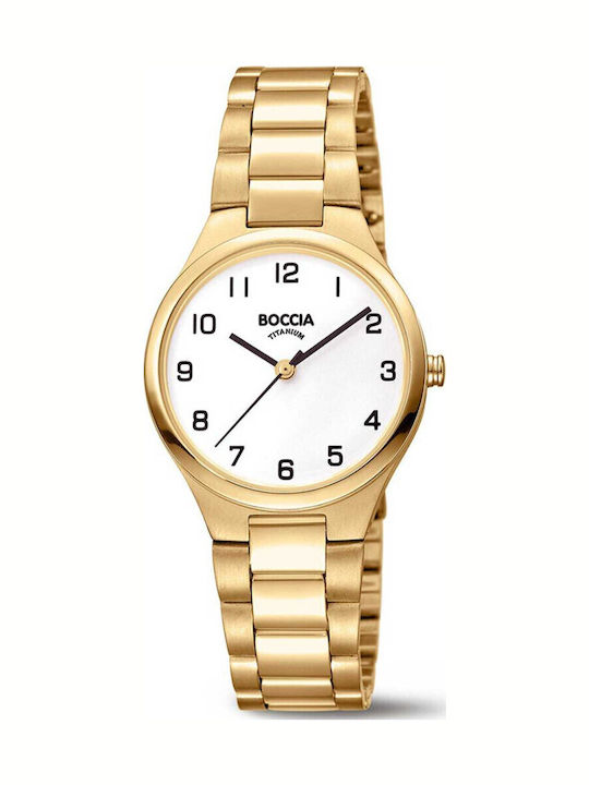 Boccia Women's Watch with Gold Metal Bracelet