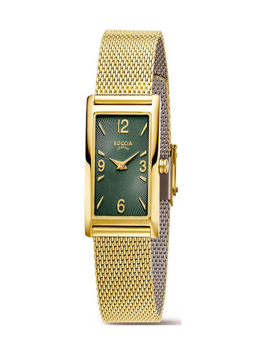 Boccia Women's Watch with Gold Metal Bracelet