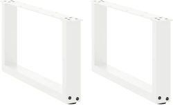 vidaXL Metallic Furniture Leg 2 Pieces Suitable...