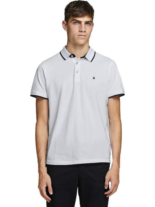 Jack & Jones Tricou Polo Alb-Neon