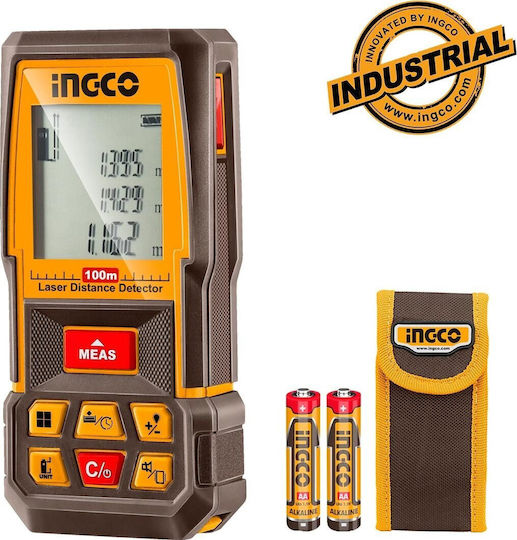 Ingco Μέτρο Laser HLDD1008 με Εύρος Μέτρησης 0.05m-100m
