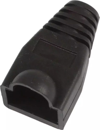 Microconnect Strain Relief Boot Rj45 Black 50pcs Cable Lead In 6.40mm