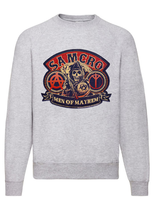 Hanorac gri Sons of Anarchy Samcro Bărbați Mayh...