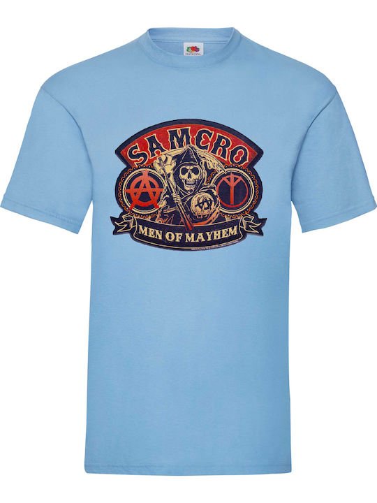 Γαλάζια Μπλούζα Tshirt Sons Anarchy Samcro Men ...