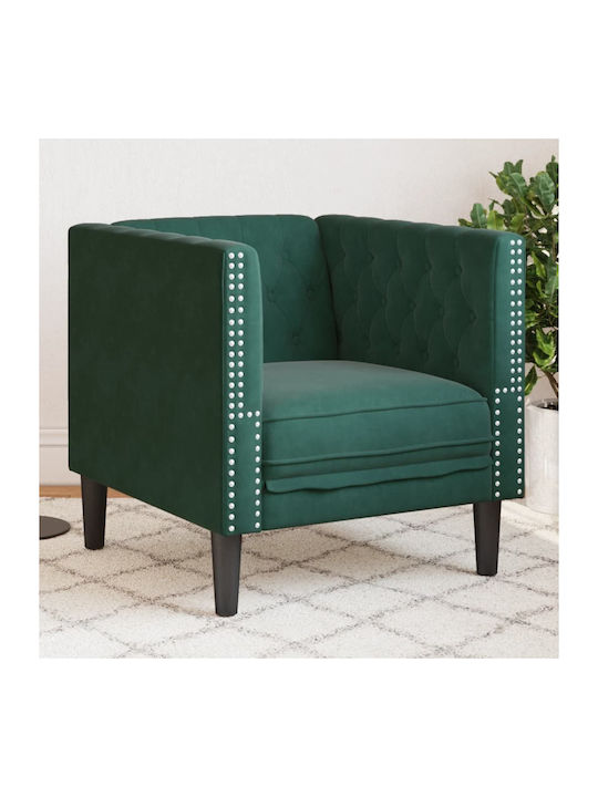 Sessel Samt Dark Green 71x74.5x70.5cm