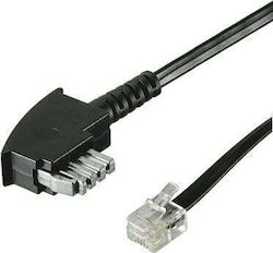 Cablu Telefonic Tae-n > Rj11 6m Negru