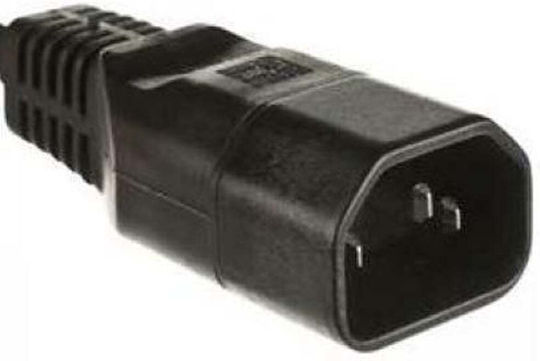 Microconnect Iec Power Adaptor C14 Plug C14 Socket Straight Black 10a 250v