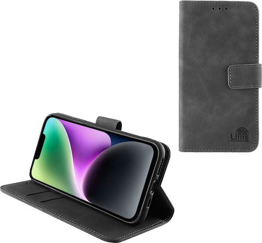 Lime Book Piele artificială / Silicon / Piele Gri (iPhone 5/5s/SE)
