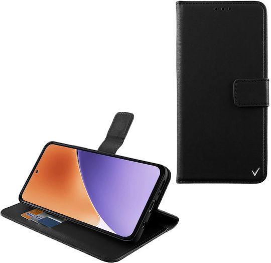 Volte-Tel Book Piele artificială / Silicon / Piele Negru (Xiaomi 15)
