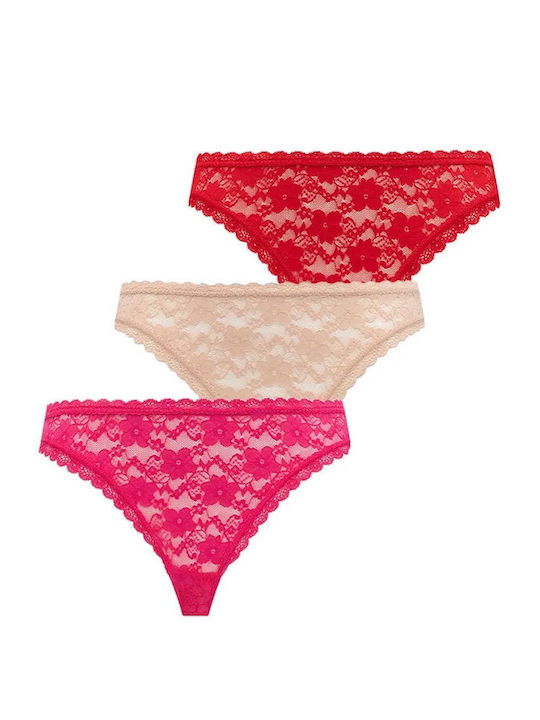 Guess Γυναικεία Brazil 3Pack με Δαντέλα Rose Pi...