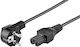 Microconnect Power Cord Iec320 C15 3m Angled Connector Schuko Black H05vv-f 3x1.0mm2 Cu 10a