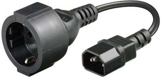 Microconnect Power Cord C14 Schuko M-f 0,23m 3gx1mm2 10/16a 250v