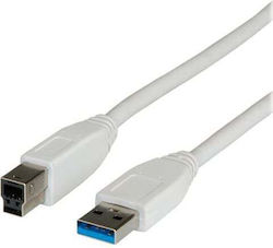 Secomp USB 2.0 USB-A male σε USB-B male Λευκό 0.8m