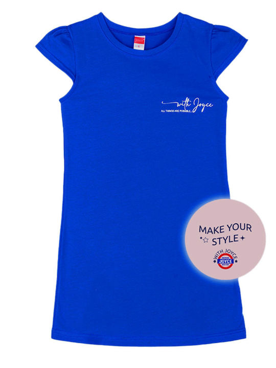 Joyce Kinderkleid Kurzärmelig Royal Blue