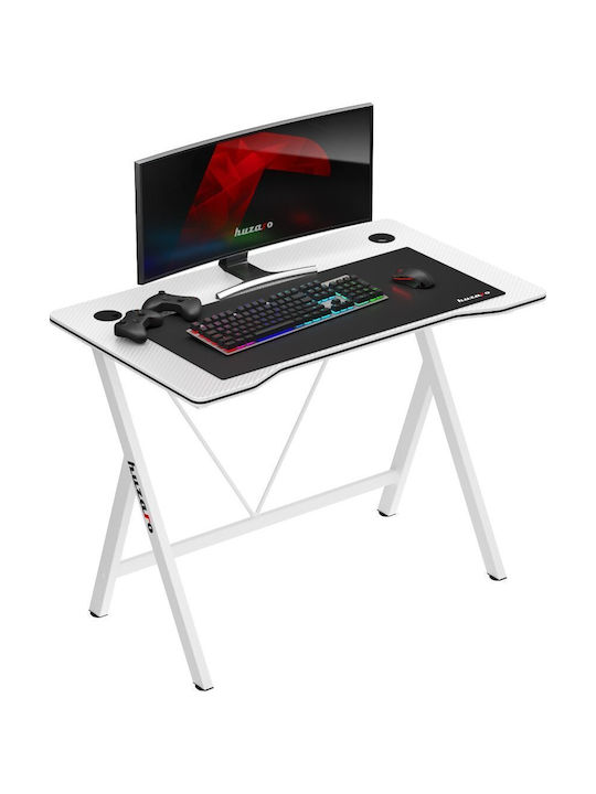 Gaming Office Hero Wooden White with Metal Legs 100x50cm