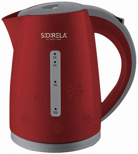 Sidirela Smart Βραστήρας 1.8lt 1500W Κόκκινος