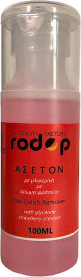 Rodop Beauty Factory Acetone Glycerin Strawberry Scent Nail Polish Remover 100ml