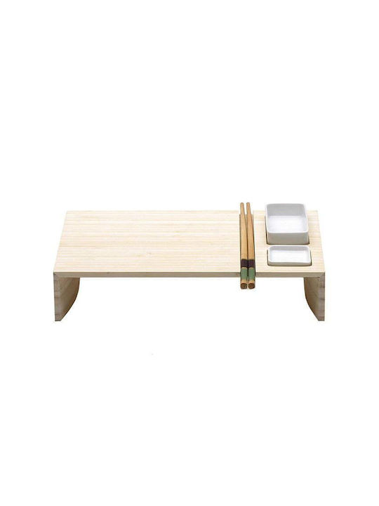 LegnoArt Platou de Servire pentru Sushi Lemn 30x20x5buc 1buc