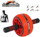 Abdominal Exercise Wheel Abs Roller Red Abdominal Muscle Fitness Wheel Black