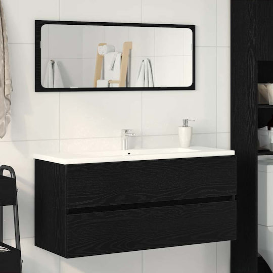 vidaXL Countertop without Sink L100xW38.5xH45cm Black Oak