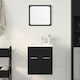 vidaXL Waschtisch ohne Waschbecken mit Spiegel L41xB38.5xH46cm Black Oak