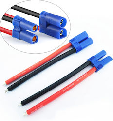 EC5 Батериен Конектор 10AWG Кабел 10см EC5 Батериен Конектор 10AWG Кабел 10см