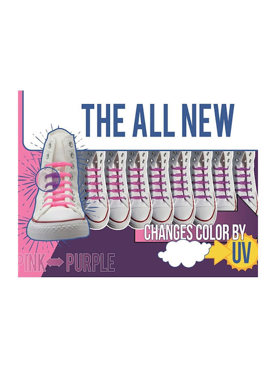 Shoeps – No-Tie Shoelaces UV-Change Color in the Sun Pink Purple