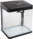 Mini-Aquarium 14L LED-Beleuchtung Wasserpumpe Filter Schwarz Nobleza 30019