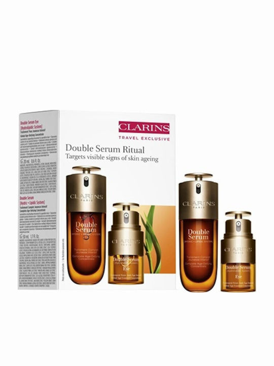 Clarins Double Serum Ritual Set Îngrijire pentru Anti-îmbătrânire 2buc