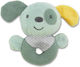 Lorelli Plush Rattle Dog Green Natural