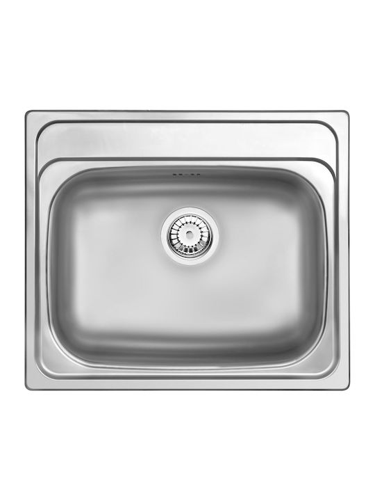 Deante Ένθετος Νεροχύτης Inox με Μπαταρία Μ50xΠ60cm Ασημί