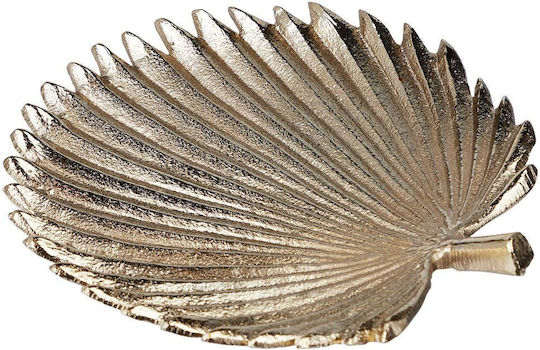 Goldene Natur Dekoratives Palmblatt Gold Gold Aluminium Breite 14,5 X Tiefe 13,5 X Höhe 2 cm