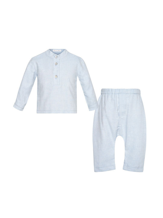 Two In A Castle Set Striped Long Sleeve Mao & Slouchy Pants Ciel T6412