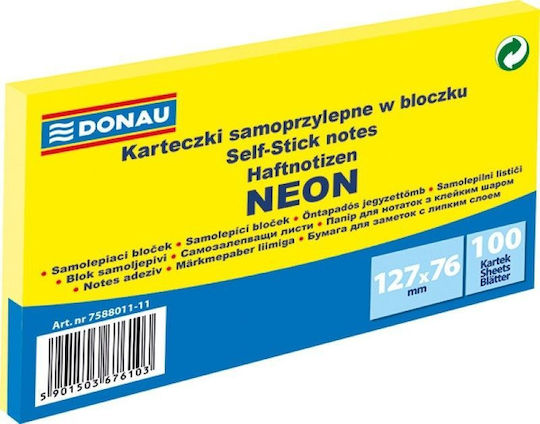 Donau Note Pads in Cube Yellow 12.7x7.6pcs