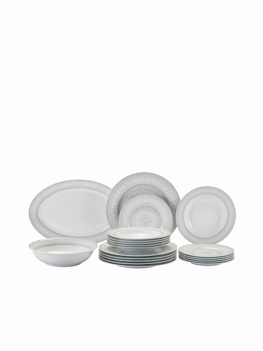 Karvounis Gray Porcelain Dinnerware Set 20pcs
