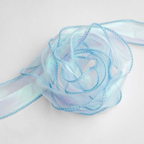4cm X 9m Sky Blue Symphony Fishtail Νήμα Λουλούδι Κέικ Ψησίματος Συσκευασία Κορδέλα Δαντέλα Διακοσμητικός Ιστός