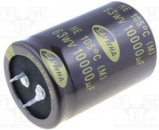 Samwha Electrolytic Capacitor 10,000uF 63V 105°C PCB D30x50mm