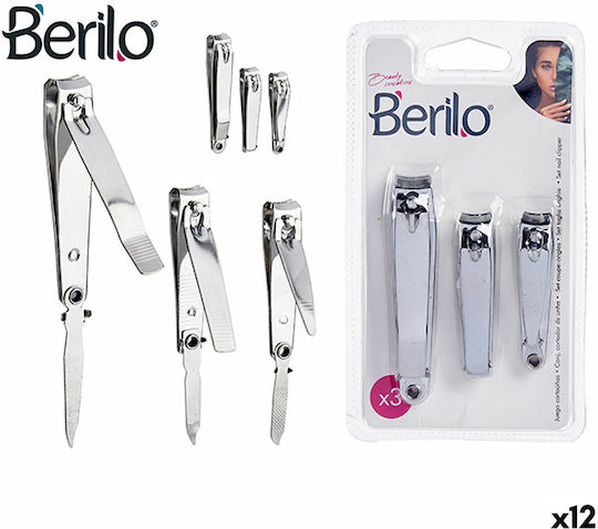 Berilo Nail Clippers Silver 12pcs