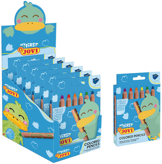 Jovi Display Full of Jumbo Crayons 4 1 Cardboard Blister 6 Colors My First 6 The Product is Sold Individually