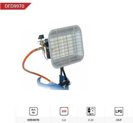 Dedra Βιομηχανικό Αερόθερμο Αερίου 4.6kW