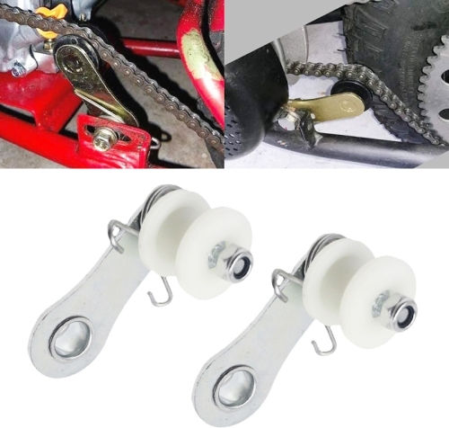 2 Pcs Chain Roller Guide Tensioner Idler 110cc 125cc 140cc Quad Dirt Bike ATV White