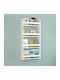 Kids Wooden Bookcase White 60x15x120cm
