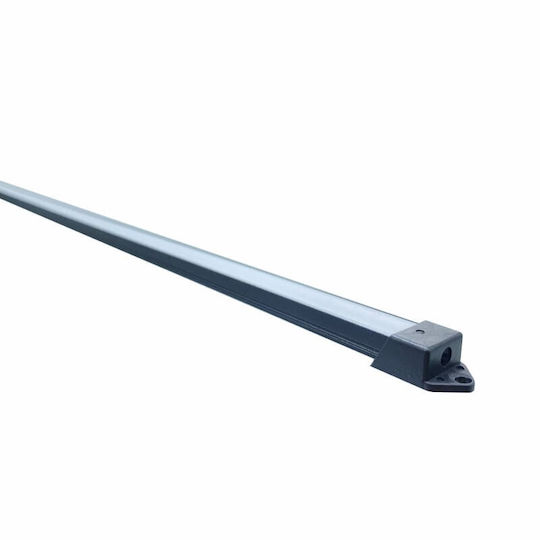 Schwarzes Aluminiumprofil Außen + Opalabdeckung Zubehör