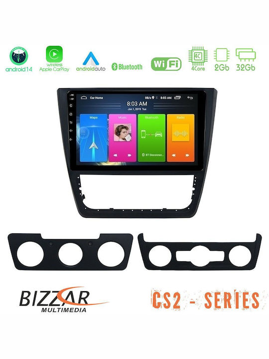 Bizzar Car Audio System for Skoda Yeti 2022-2023 (Bluetooth/USB/AUX/WiFi/GPS/Apple-Carplay/Android-Auto) with Touch Screen 10"