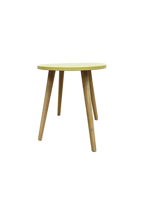 Rund Beistelltisch Vibe Holz Yellow B36xT36xH40cm