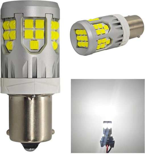 Λάμπα Αυτοκινήτου P21W / BA15S / R10W / DRL Canbus LED 5500K Ψυχρό Λευκό