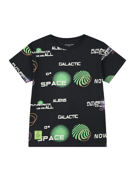 Energiers Kids' T-shirt Black Futuristic