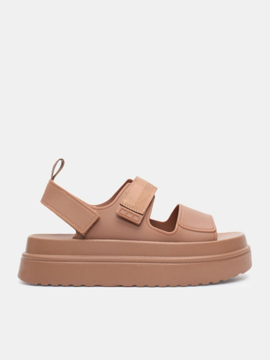 Luigi Sandale Casual Damă Flatforme Maro