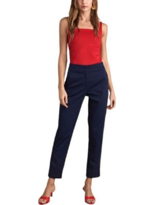 Damen Stoff Hose Blau